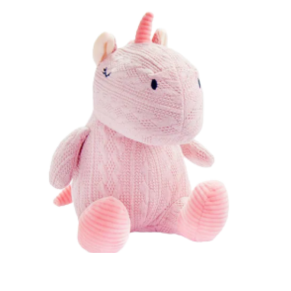 Pelúcia de Tricô 100% algodão18cm [Rosa]