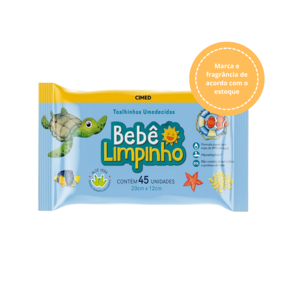 Lenço Umedecido Marcas Básicas até 45 un