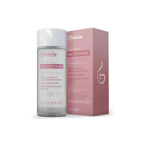 Óleo Corporal Antiestrias Cottonbaby 120ml | Materna