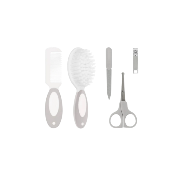 Kit Manicure e Cuidados (Pente + Escova + Cortador+ Tesoura+Lixa)