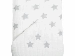 Toalha de banho fralda Papi Soft C/ Capuz estrela/coelho 1,10M X 90Cm - 1 camada [100% fralda]