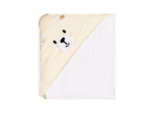 Toalha De Banho Urso Soft Karinho C/ Capuz De Canto 80Cm X 80Cm - 1 camadas [100% fralda]