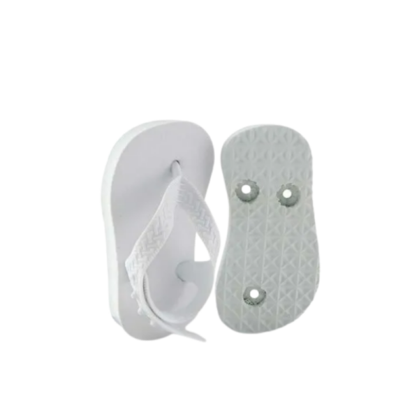 Chinelo para Sublimação Branco Baby (com Tira Calcanhar)