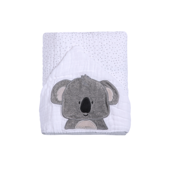 Toalha de Banho Soft Luxo Friends 90x75cm 3 Camadas de Fralda [Coala]