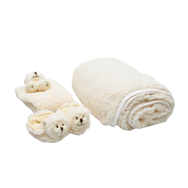 Box Ovelha Manta + Naninha+ Pantufa