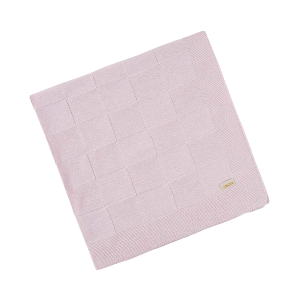 Cobertor Manta Tricô Acrílico 80x80cm [Rosa]