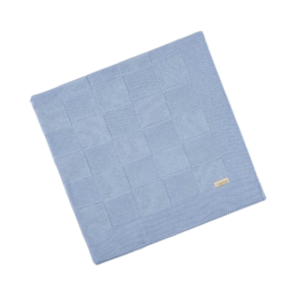 Cobertor Manta Tricô Acrílico 80x80cm [Azul]