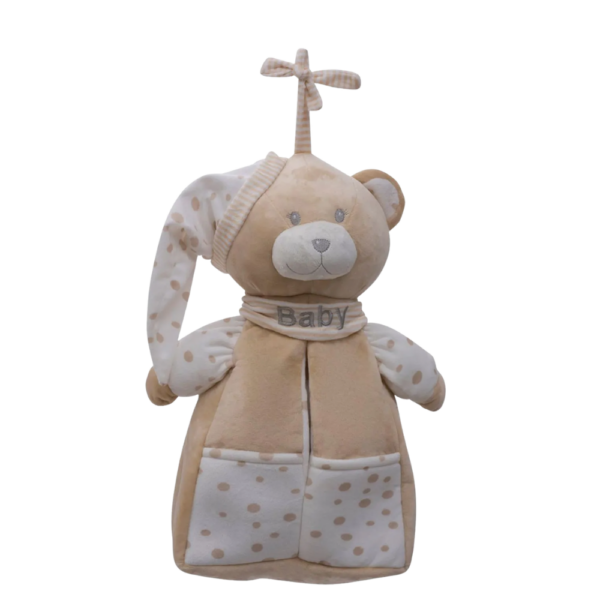 Porta fraldas de Pelúcia Unissex 48x38x14cm [Urso]