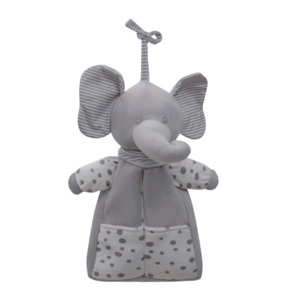 Porta fraldas de Pelúcia Unissex 48x38x14cm [Elefante]