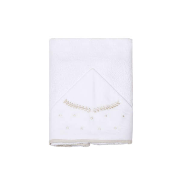 Toalha de Banho Luxo 90x80cm 2 Camadas [Detalhe Bege]